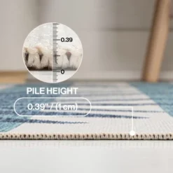 JONATHAN Y Veronica Classic Beach Stripe And Palm Leaf Indoor/Outdoor Area Rug -Furniture store GUEST e74bd86c 631d 404c 8b9c 3953bb0032da