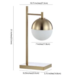 21" Iron And Glass Marcel Art Deco Mid Century Globe Table Lamp (Includes LED Light Bulb) Brass - Jonathan Y -Furniture store GUEST e7e8f27e c12b 4e8f bfc7 c47e8beeaabf