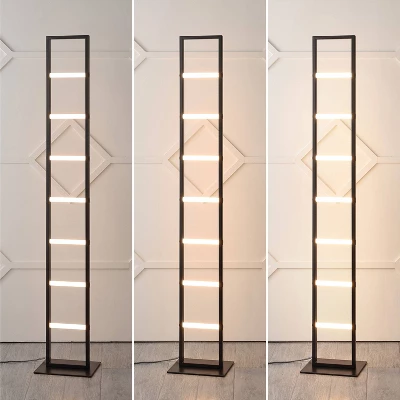 59.3" JONATHAN Y Ivan Minimalist Modern Iron Ladder Dimmable Integrated LED Floor Lamp: ETL Listed, 3000K 7 59.3" JONATHAN Y Ivan Minimalist Modern Iron Ladder Dimmable Integrated LED Floor Lamp: ETL Listed, 3000K - Image 7