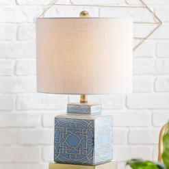 22" Ceramic/Metal Catherine Ginger Jar Table Lamp (Includes LED Light Bulb) Blue - JONATHAN Y -Furniture store GUEST e9850285 a174 4e7b bf39 05995862bad6