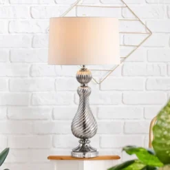 32" Crystal/Glass Murano Swir Table Lamp (Includes LED Light Bulb) Gray - Jonathan Y -Furniture store GUEST e9f9e1e9 c611 4077 84cf 91dbe8f0a5f3