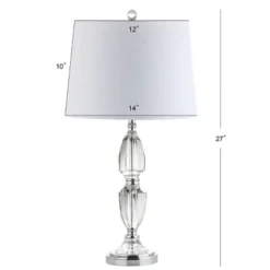 27" Crystal Graham Table Lamp (Includes LED Light Bulb) Clear - JONATHAN Y -Furniture store GUEST ec9f7296 0ee1 43ed 8b0a af7e97796b40