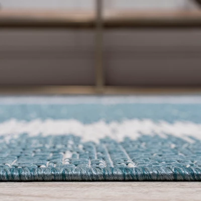 Scandi Minimalist Border Indoor/Outdoor Area Rug - JONATHAN Y 5 Scandi Minimalist Border Indoor/Outdoor Area Rug - JONATHAN Y - Image 5