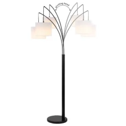 JONATHAN Y 78.5" 3-Light Barrie Mid-Century Modern Head-Adjustable Iron LED Arc Floor Lamp Oil Rubbed Bronze (Includes LED Light Bulb) -Furniture store GUEST edd8139c 6121 42db b130 a04616b54774