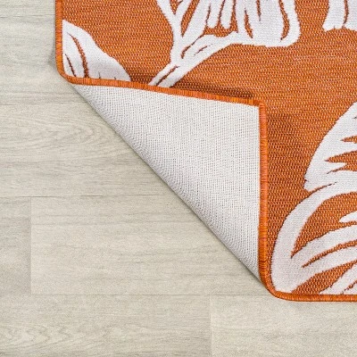 JONATHAN Y Tobago High-Low Two-Tone Monstera Leaf Floral Indoor/Outdoor Area Rug 5 JONATHAN Y Tobago High-Low Two-Tone Monstera Leaf Floral Indoor/Outdoor Area Rug - Image 5