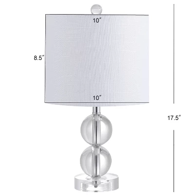 17.5" Crystal Brooklyn Table Lamp (Includes LED Light Bulb) Clear - JONATHAN Y 3 17.5" Crystal Brooklyn Table Lamp (Includes LED Light Bulb) Clear - JONATHAN Y - Image 3