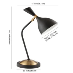 21.5" Iron Albert Retro Mid Century LED Table Lamp - Jonathan Y -Furniture store GUEST f1b33870 bf27 48e8 8bfc f7174457cf54