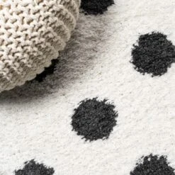 Pere Modern Charcoal Dot Shag Area Rug - JONATHAN Y -Furniture store GUEST f1bf1fd7 366d 435d 9ddc 6989619fdf37