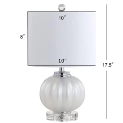 17.5" Glass/Crystal Pearl Table Lamp (Includes Energy Efficient Light Bulb) - JONATHAN Y -Furniture store GUEST f1e9eec2 fa02 42fc a28c 800b47b4c20f