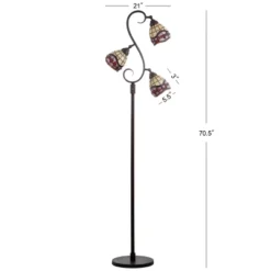 70.5" Walker Tiffany Multi Light Floor Lamp (Includes LED Light Bulb) Bronze - JONATHAN Y -Furniture store GUEST f2018405 22c0 4163 9798 35e55f076018