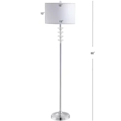 60.5" Crystal/Metal Mia Floor Lamp (Includes LED Light Bulb) Clear - JONATHAN Y -Furniture store GUEST f274e2bc 9e82 4cd2 8142 c89cbc4369c9