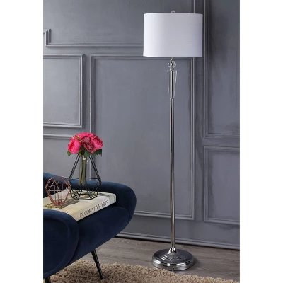 59.5" Crystal Reese Floor Lamp (Includes LED Light Bulb) Silver - JONATHAN Y 2 59.5" Crystal Reese Floor Lamp (Includes LED Light Bulb) Silver - JONATHAN Y - Image 2