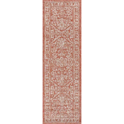 Malta Bohemian Inspired Medallion Textured Weave Indoor/Outdoor Area Rug - JONATHAN Y 1 Malta Bohemian Inspired Medallion Textured Weave Indoor/Outdoor Area Rug - JONATHAN Y