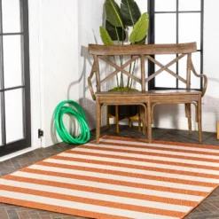 Negril Two-Tone Wide Stripe Indoor/Outdoor Area Rug - JONATHAN Y 14 Negril Two-Tone Wide Stripe Indoor/Outdoor Area Rug - JONATHAN Y -Furniture store GUEST f6573335 a99f 4f36 b237 72220148758c