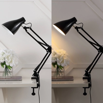 28.5" Odile Classic Industrial Adjustable Articulated Clamp-On Task Lamp (Includes LED Light Bulb) - JONATHAN Y 2 28.5" Odile Classic Industrial Adjustable Articulated Clamp-On Task Lamp (Includes LED Light Bulb) - JONATHAN Y - Image 2