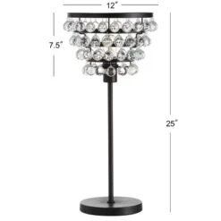 25" Crystal/Metal Buckingham Table Lamp (Includes Energy Efficient Light Bulb) - JONATHAN Y -Furniture store GUEST f798d2ce e866 4883 aca6 c207d35608fa