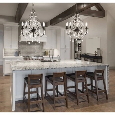 17" LED Crystal Maura Chandelier Black - Jonathan Y 1 17" LED Crystal Maura Chandelier Black - Jonathan Y