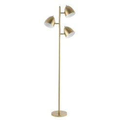 66.5" 3-Light Billy Modern Contemporary Iron LED Floor Lamp Brass Gold (Includes LED Light Bulb) - JONATHAN Y -Furniture store GUEST f890c1f0 ab43 4f78 8174 7b309d6f1b73