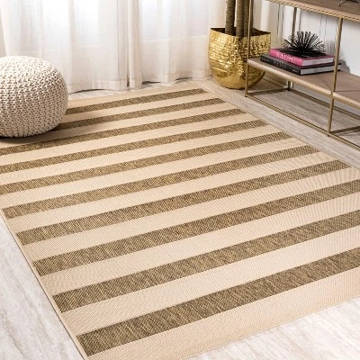 Aveiro Wide Stripe Indoor/Outdoor Area Rug - JONATHAN Y 9 Aveiro Wide Stripe Indoor/Outdoor Area Rug - JONATHAN Y - Image 9