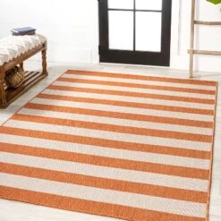 Negril Two-Tone Wide Stripe Indoor/Outdoor Area Rug - JONATHAN Y 15 Negril Two-Tone Wide Stripe Indoor/Outdoor Area Rug - JONATHAN Y -Furniture store GUEST f8dea468 958c 4d9a ae5a 1e4c0896edda