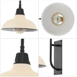 JONATHAN Y Stanley Farmhouse Industrial Indoor/Outdoor Iron LED Gooseneck Arm Outdoor Sconce -Furniture store GUEST f9d71fd2 e4dd 40b1 8520 715912431f37