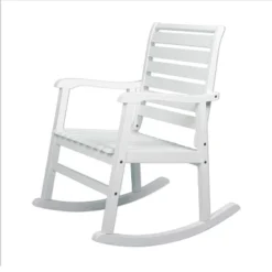 Carey Modern Slat-Back Acacia Wood Patio Outdoor Rocking Chair - JONATHAN Y -Furniture store GUEST fa07d037 c016 413c 9c07 12966cd7f3ea