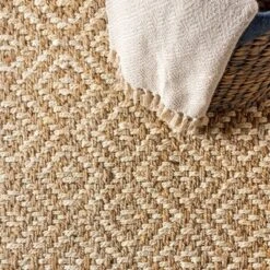 Hira Hand Woven Diamond Chunky Jute Area Rug - JONATHAN Y -Furniture store GUEST fa11c607 4914 4df0 b79f c32788016e19