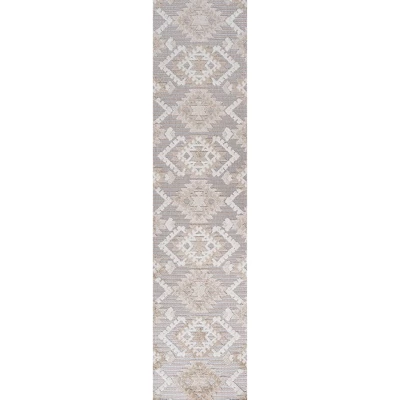 Sumak High-Low Pile Neutral Diamond Kilim Indoor/Outdoor Area Rug - JONATHAN Y 1 Sumak High-Low Pile Neutral Diamond Kilim Indoor/Outdoor Area Rug - JONATHAN Y