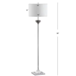 59" Crystal/Metal Amelia Lotus Floor Lamp (Includes LED Light Bulb) Gray - JONATHAN Y -Furniture store GUEST fb37a3a6 4e81 4489 a0f7 713fb2ed1d66