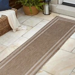 Dover Classic 3-Stripe Border Indoor/Outdoor Area Rug - JONATHAN Y -Furniture store GUEST fbbc7d61 1da9 428a 8d2d 275eb076d236