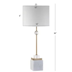 30" (Set Of 2) Dawson Marble/Crystal Table Lamp (Includes LED Light Bulb) White - JONATHAN Y -Furniture store GUEST fcd566ed 06ae 44da 9ef0 d365bbded652
