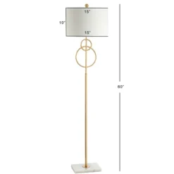 60" Marble Haines Modern Circle Floor Lamp (Includes LED Light Bulb) Gold - JONATHAN Y -Furniture store GUEST fd3fbb52 869e 4bdb 8e46 a32abb360d5f