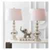 28.5" Genie Glass Table Lamp Set Of 2 Silver (Includes LED Light Bulb) - JONATHAN Y