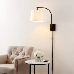 22.5" 1-Light Gosling Gooseneck Swing Arm Wall Sconce With Pull-Chain And USB Charging Port Bronze - JONATHAN Y: Industrial Plug-In/Hardwire, LED -Furniture store GUEST fdbbd770 78ff 4ddf bdc8 2cb5642cb40f