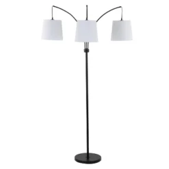 72.5" 3-Light Sylva Mid-Century Modern Head-Adjustable Iron LED Arc Floor Lamp Black (Includes LED Light Bulb) - JONATHAN Y -Furniture store GUEST fe3f00d8 523a 4d84 96e5 ae8ede470201