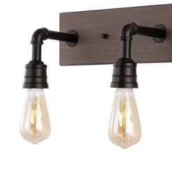 22.13" 3-Light Corbett Rustic Farmhouse Iron LED Vanity Oil Rubbed Bronze/Brown Wood Finish - JONATHAN Y 16 22.13" 3-Light Corbett Rustic Farmhouse Iron LED Vanity Oil Rubbed Bronze/Brown Wood Finish - JONATHAN Y -Furniture store GUEST feae4be2 408b 49f4 bc18 15fd008832a6