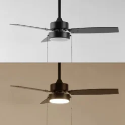 JONATHAN Y Blair 42" 1-Light 3-Speed Iron Adjustable Integrated LED Ceiling Fan With Pull Chains: Plywood Blades, Reversible Motor -Furniture store GUEST ff85f33d 4942 4c7f 8a9b 7788326cbb45